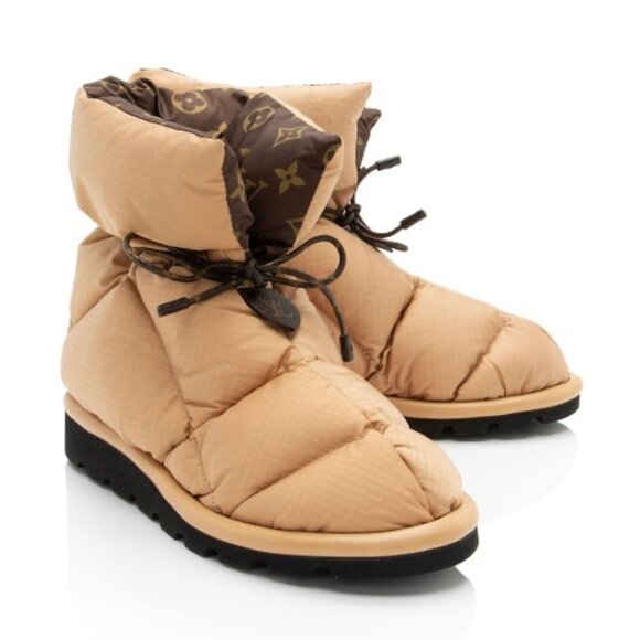 NEW! $1150 LOUIS VUITTON Monogram Nylon Pillow Comfort Boots - Size 7 / 37 - Picture 3 of 17